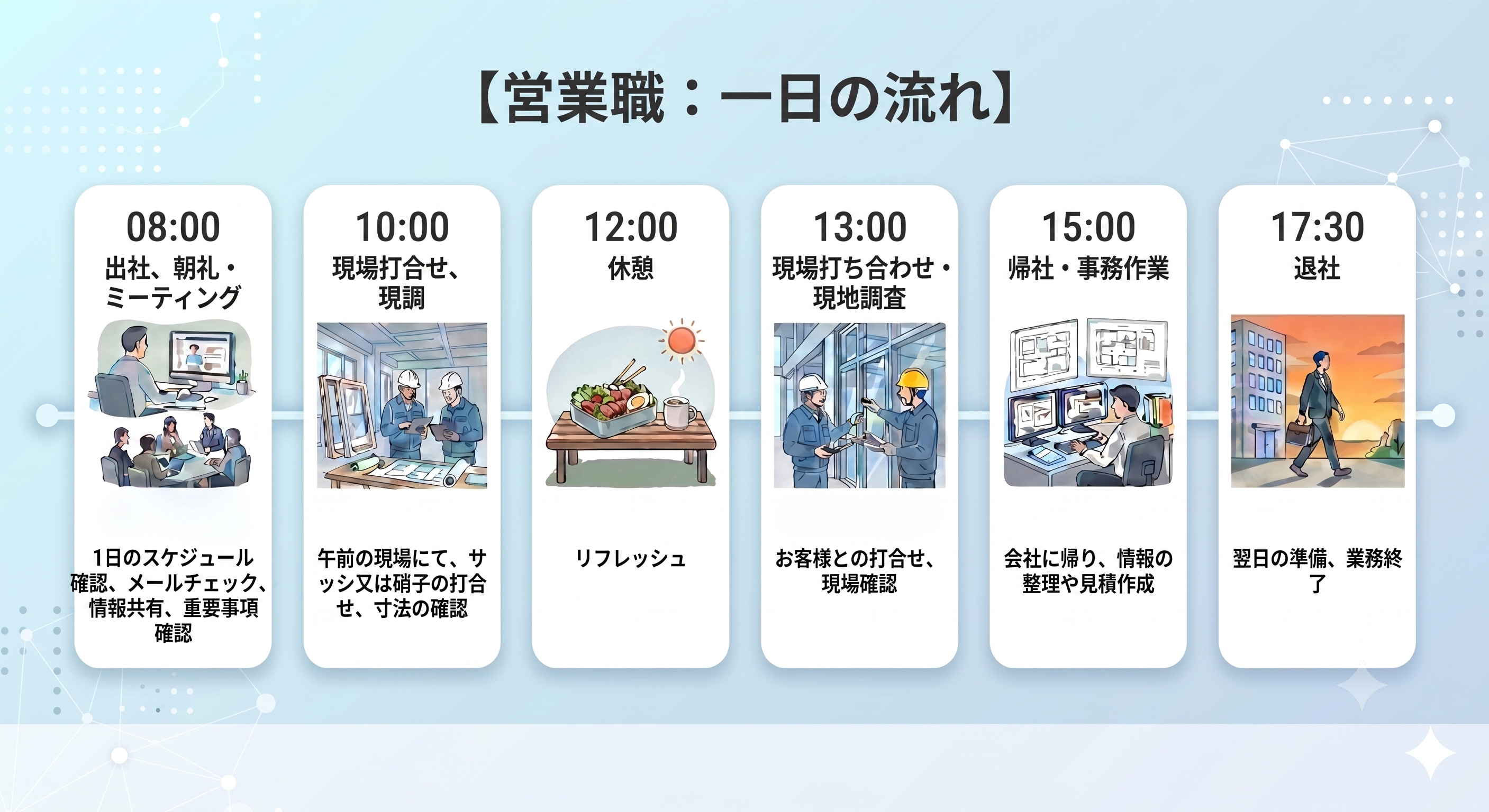 営業職員の一日のスケジュール